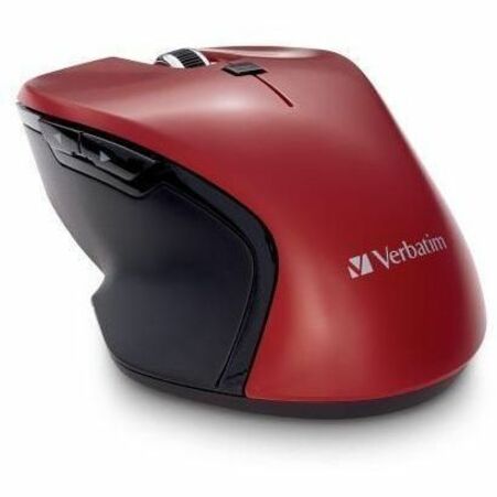 Verbatim USB-C&trade; Wireless Blue LED Mouse - Red - Blue LED/Optical - Wireless - Radio Frequency - 2.40 GHz - Red - 1 Pack - USB Type C - 1600 dpi - 6 Button(s) - 70246 - eCommerce Business Prime