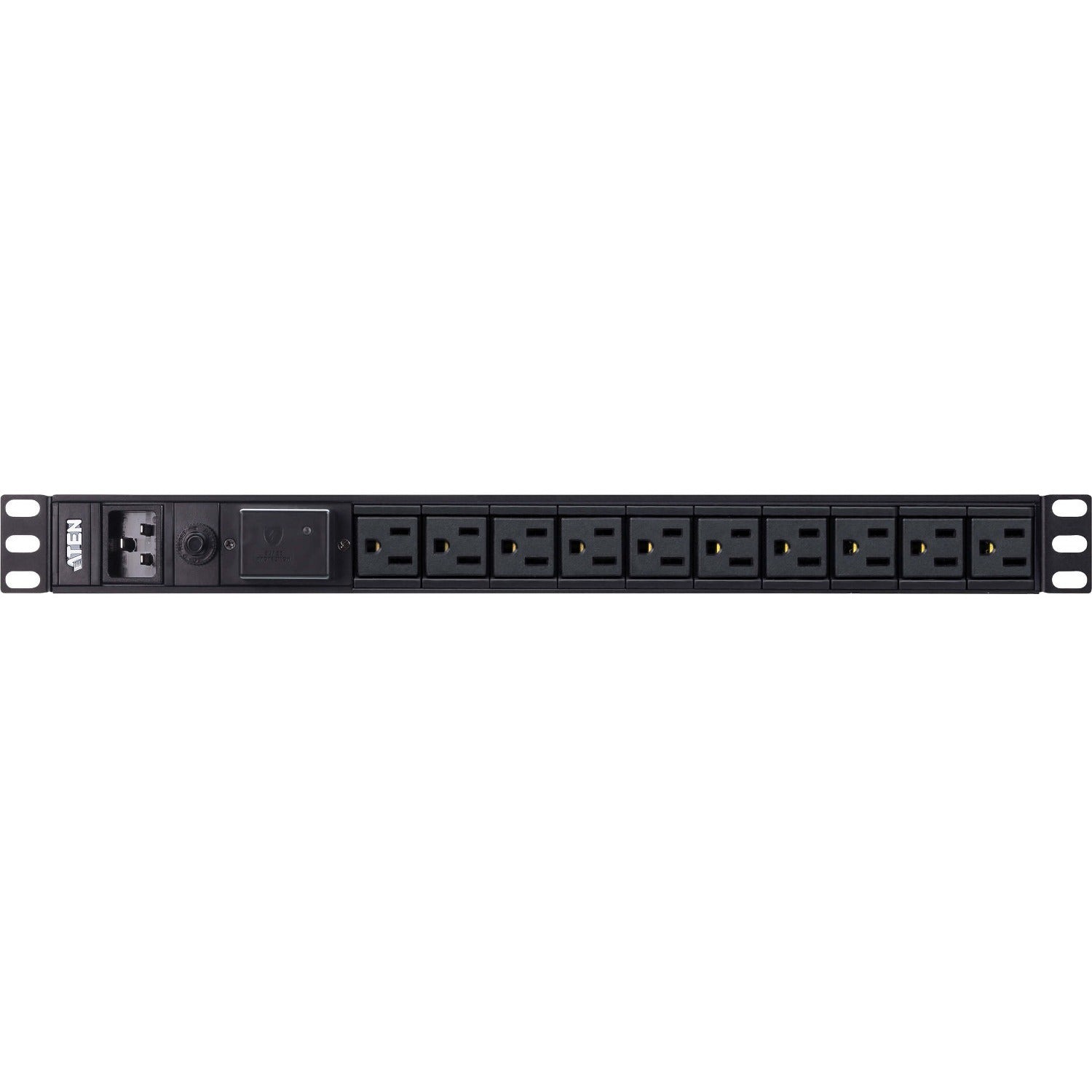 ATEN PE0210S 10-Outlets PDU - Basic - NEMA L5-20P - 10 x NEMA 5-20R - 120 V AC - 1U - Rack-mountable, Wall-mountable - PE0210SA - eCommerce Business Prime