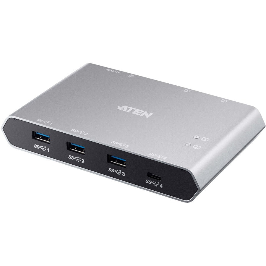 ATEN 2-Port USB-C Gen 2 Sharing Switch with Power Pass-through - USB 3.1 (Gen 2) Type C - External - 4 USB Port(s) - Mac, PC - US3342 - eCommerce Business Prime