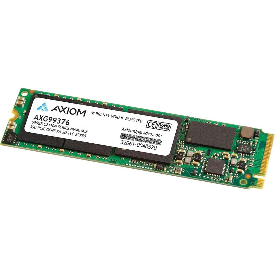 Axiom 500GB C2110n Series PCIe Gen3x4 NVMe M.2 TLC SSD - TAA Compliant - 0.609 DWPD - 303 TB TBW - 2105 MB/s Maximum Read Transfer Rate - 3 Year Warranty - AXG99376 - eCommerce Business Prime