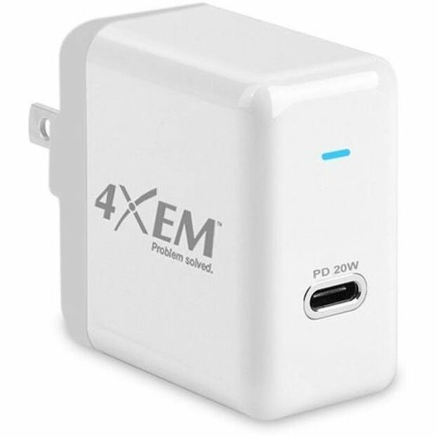 4XEM USB-C 18W Wall Charger - 18 W - 120 V AC, 230 V AC Input - 5 V DC/3 A, 9 V DC, 12 V DC Output - 4XUSBCPOWER18W - eCommerce Business Prime