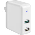 4XEM 30W Dual USB A Wall Charger Fast Charging - USB-A/USB-A dual charging port with combined 30W fast charging for Samsung, Apple, LG devices - 4XUSBAAPWR30W - eCommerce Business Prime