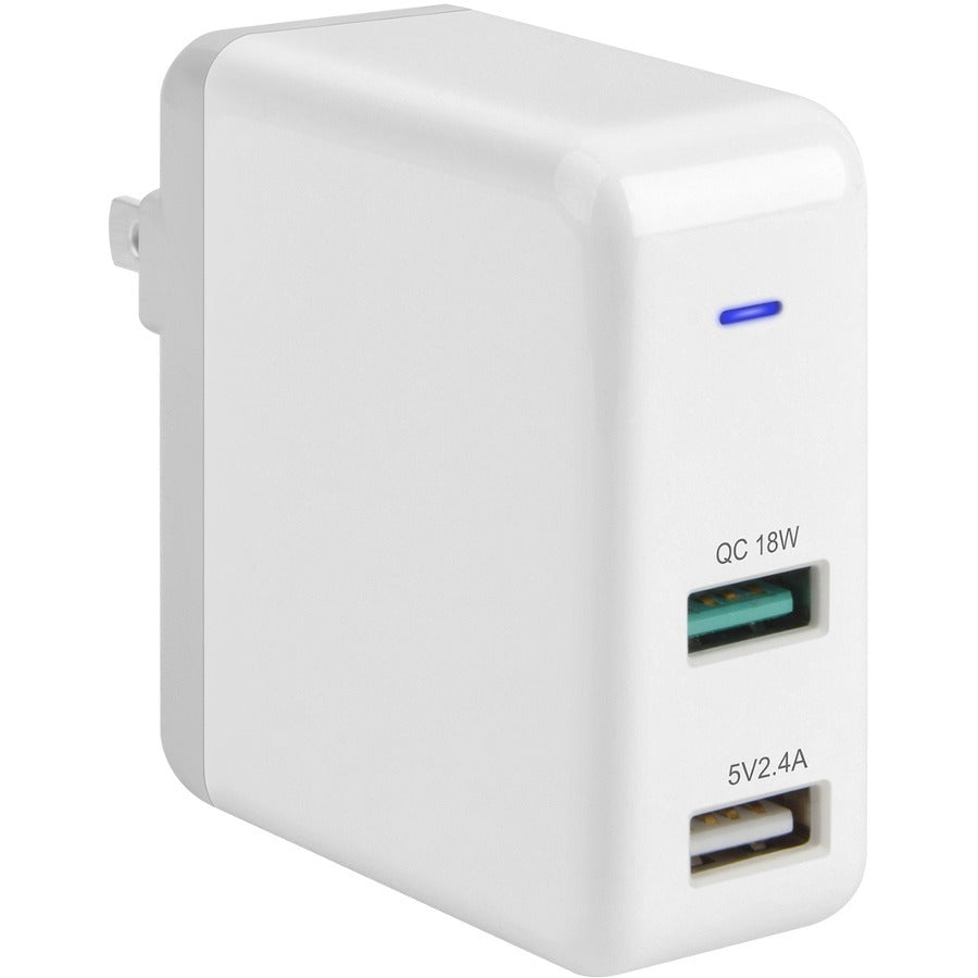 4XEM 30W Dual USB A Wall Charger Fast Charging - USB-A/USB-A dual charging port with combined 30W fast charging for Samsung, Apple, LG devices - 4XUSBAAPWR30W - eCommerce Business Prime