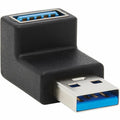 Tripp Lite USB 3.0 SuperSpeed Adapter - USB-A to USB-A, M/F, Up Angle, Black - 1 x Type A USB 3.0 USB Male - 1 x Type A USB 3.0 USB Female - Nickel Connector - Gold Contact - Black - U324-000-UP - eCommerce Business Prime