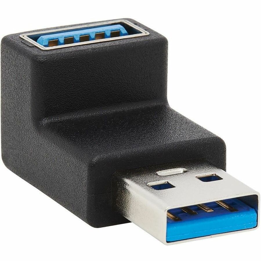 Tripp Lite USB 3.0 SuperSpeed Adapter - USB-A to USB-A, M/F, Up Angle, Black - 1 x Type A USB 3.0 USB Male - 1 x Type A USB 3.0 USB Female - Nickel Connector - Gold Contact - Black - U324-000-UP - eCommerce Business Prime
