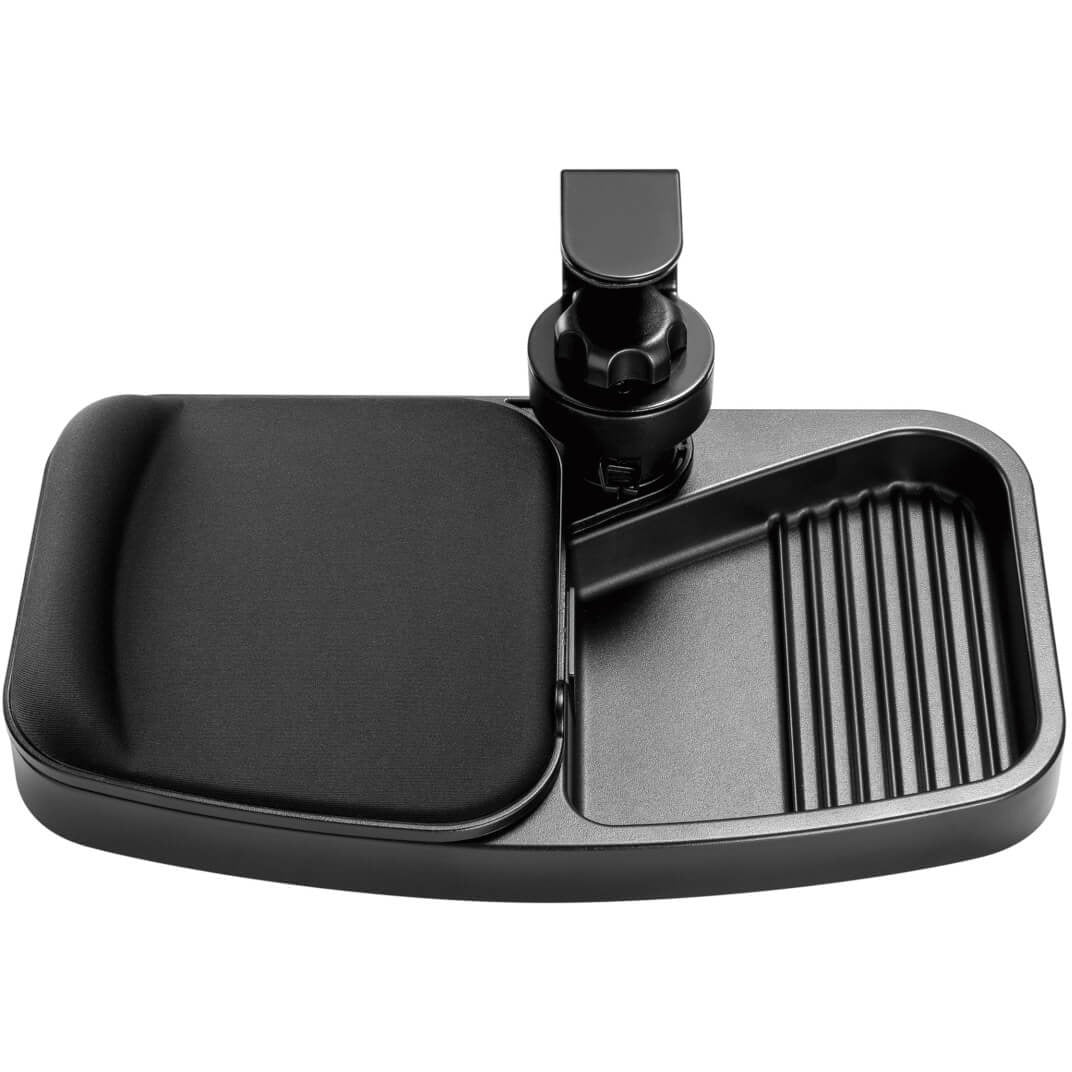 Tripp Lite Under-Desk Clamp Storage Tray w/ Built-In Mouse Pad & Wrist Rest - 6.60 lb Load Capacity - DMUDSC - eCommerce Business Prime