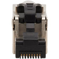 Tripp Lite Cat6a RJ45 Plug MPTL Shielded 100W PoE & PoE++ Zinc Die Cast TAA - 1 x RJ-45 Male, 1 x 110-punchdown - Black - TAA Compliant - N238-P01-MPTL-A - eCommerce Business Prime