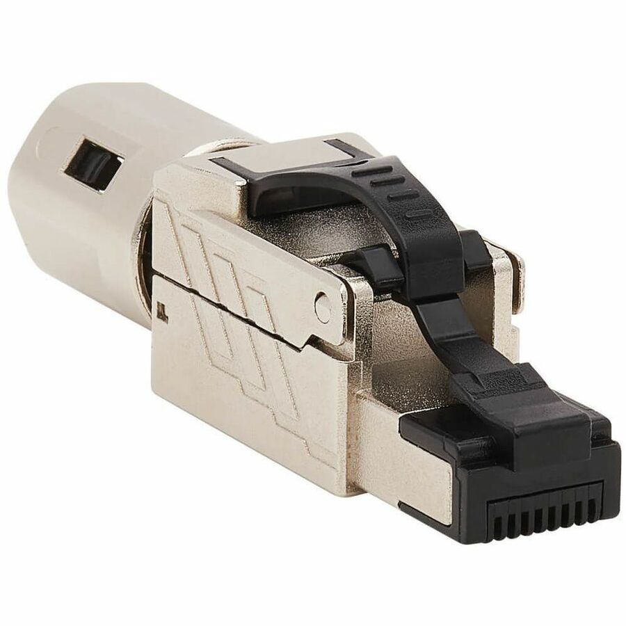 Tripp Lite Cat6a RJ45 Plug MPTL Shielded 100W PoE & PoE++ Zinc Die Cast TAA - 1 x RJ-45 Male, 1 x 110-punchdown - Black - TAA Compliant - N238-P01-MPTL-A - eCommerce Business Prime