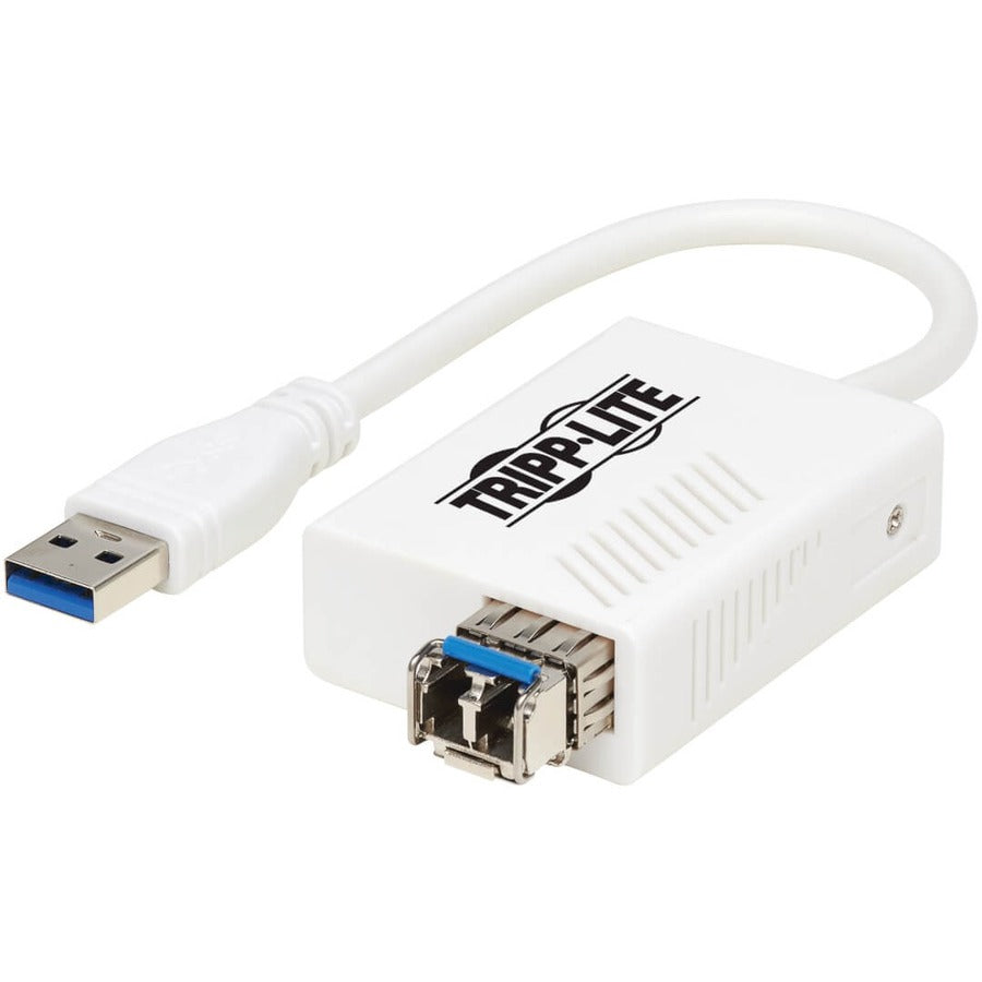 Tripp Lite USB MMF Fiber Transceiver Ethernet Adapter 10/100/1000Mbps LC - USB 3.0 Type A - 1 Port(s) - Optical Fiber - U336-MMF-1G-LC - eCommerce Business Prime