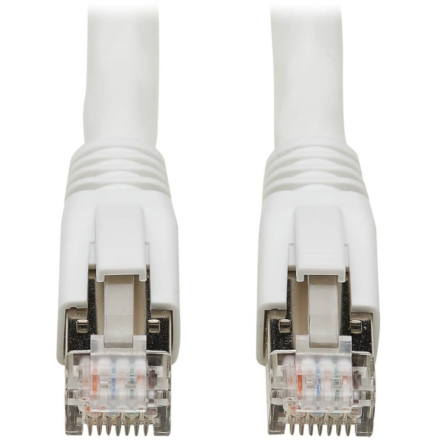 Tripp Lite Cat8 Patch Cable 25G/40G Certified Snagless M/M PoE White 20ft - 20 ft Category 8 Network Cable for Network Device, Webcam, VoIP Device, Switch, Modem, Router, Network Adapter, Hub, Patch P...  - N272-020-WH - eCommerce Business Prime