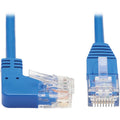 Tripp Lite Cat6 Ethernet Cable Right Angled UTP Slim Molded M/M Blue 15ft - 15 ft Category 6 Network Cable for Network Device, Router, Server, Switch, Workstation, VoIP Device, Printer, Computer, Phot...  - N204-S15-BL-RA