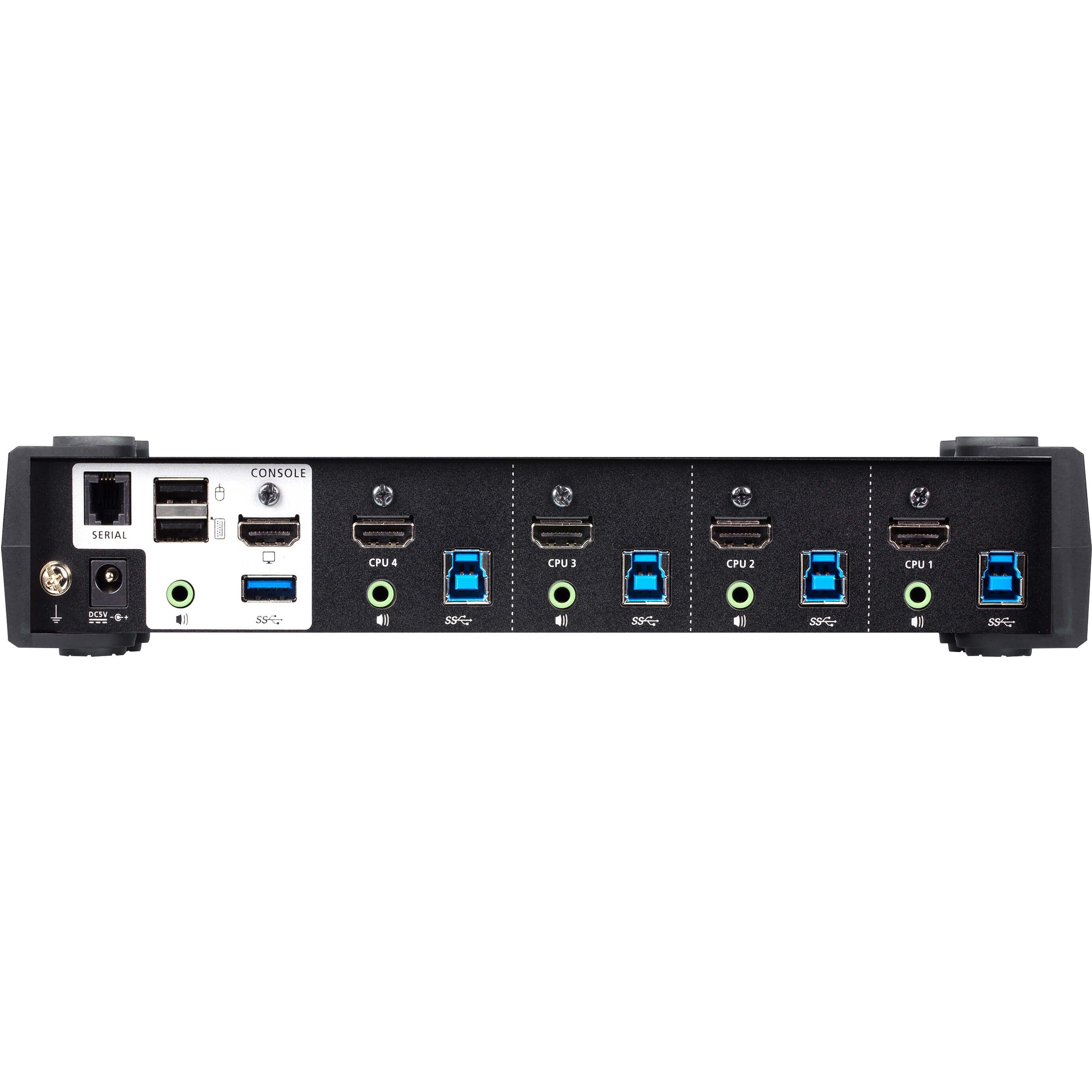 ATEN 4-Port USB 3.0 4K HDMI KVMP Switch - 4 Computer(s) - 1 Local User(s) - 4096 x 2160 - 7 x USB - 5 x HDMI - Desktop, Rack-mountable - CS1824 - eCommerce Business Prime