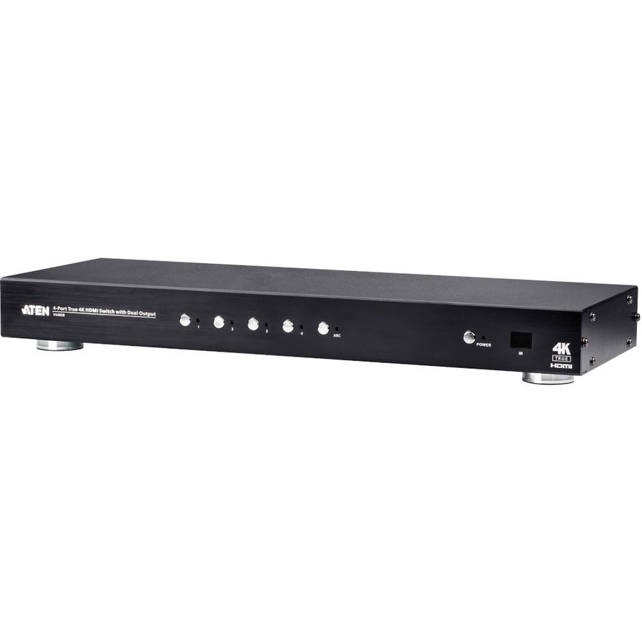 ATEN 4-Port True 4K HDMI Switch with Dual Output VS482B - 4096 x 2160 - 4K - 4 x 2 - Display - 2 x HDMI Out - VS482B - eCommerce Business Prime