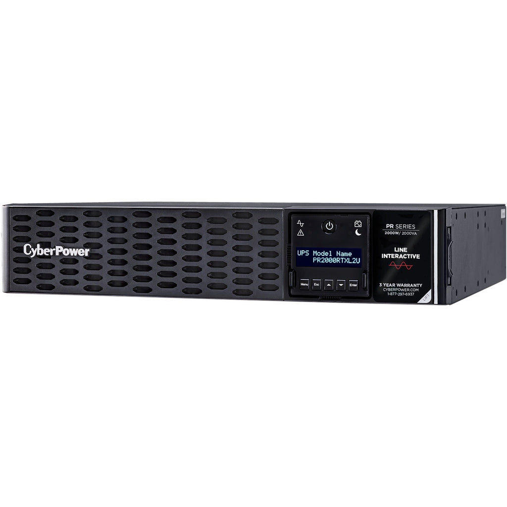 CyberPower PR2000RTXL2UTAA TAA Compliant UPS Systems - 2000VA/2000W, 120 VAC, NEMA 5-20P, 2U, Rack / Tower, Sine Wave, 8 Outlets, LCD, PowerPanel&reg; Business, $400000 CEG, 3YR Warranty - PR2000RTXL2UTAA - eCommerce Business Prime