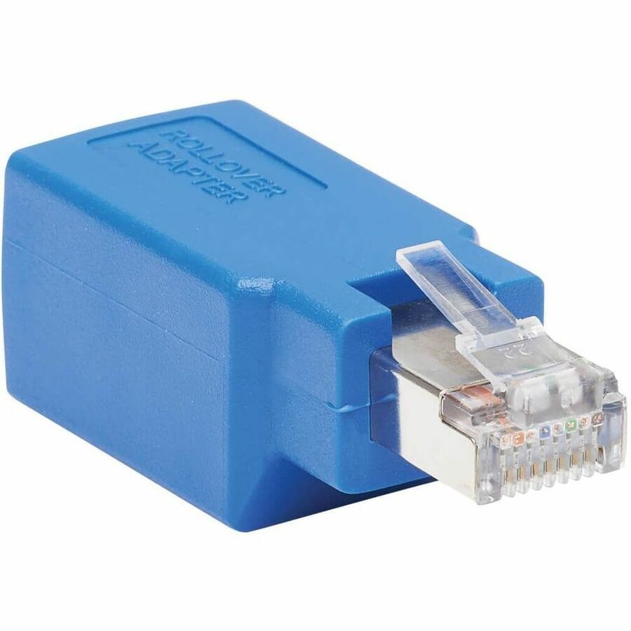 Tripp Lite Cisco Serial Console Rollover Adapter (M/F) - RJ45 to RJ45, Shielded, Blue - 1 x RJ-45 Network Male - 1 x RJ-45 Network Female - Blue - N034-001-SH - eCommerce Business Prime