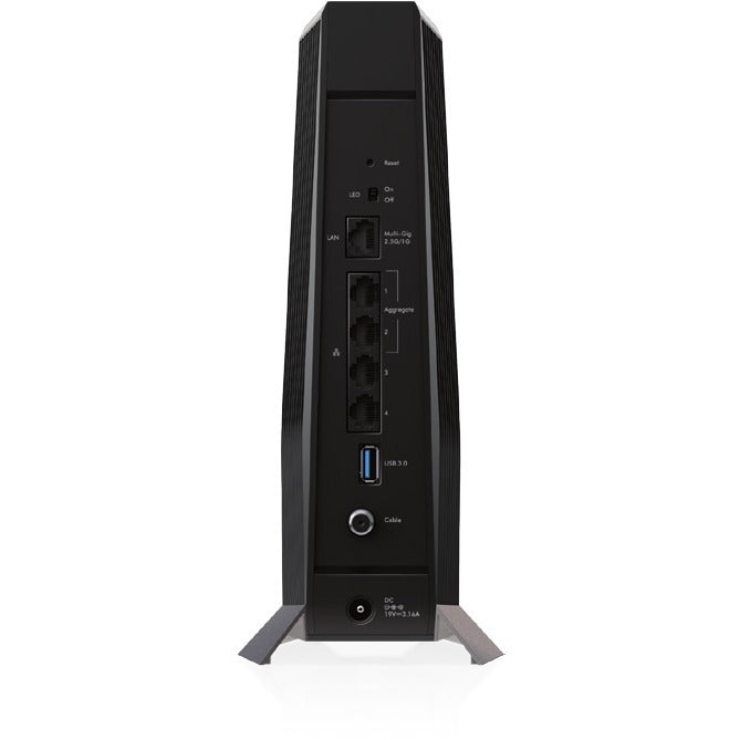 Netgear Nighthawk CAX80 Wi-Fi 6 IEEE 802.11ax Ethernet, Cable Wireless Router - 2.40 GHz ISM Band - 5 GHz UNII Band - 750 MB/s Wireless Speed - 4 x Network Port - 1 x Broadband Port - USB - 2.5 Gigabi...  - CAX80-100NAS - eCommerce Business Prime