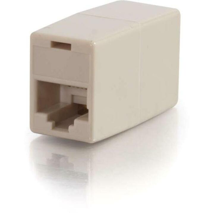 C2G RJ45 8-pin Modular Straight-Through Inline Coupler - 1 x RJ-45 Female - 1 x RJ-45 Female - Ivory - 01937 - eCommerce Business Prime