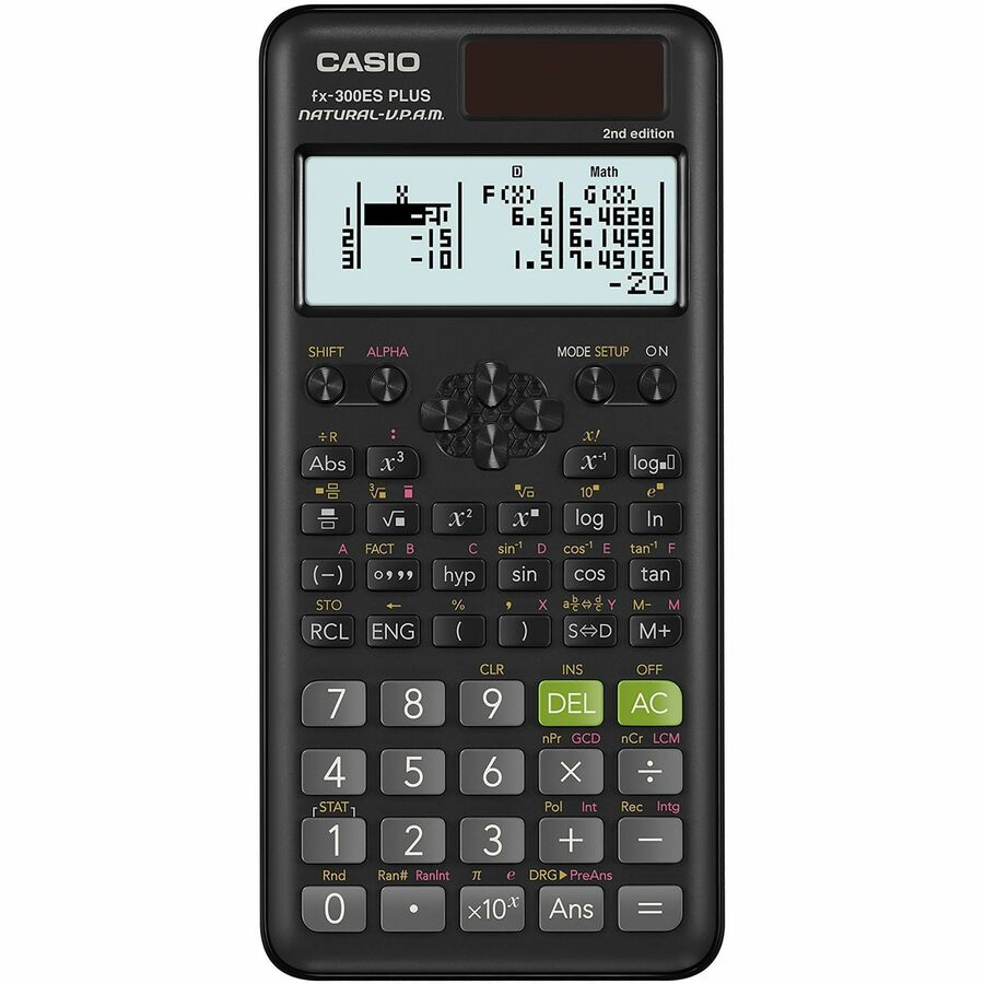 Casio fx-300ES PLUS 2nd Edition Standard Scientific Calculator - Textbook Display, Solar, Auto Power Off - 4 Line(s) - 16 Digits - Solar Powered - FX-300ESPLS2-S - eCommerce Business Prime