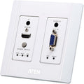 ATEN VE2812AUST Video Extender Transmitter - 2 Input Device - 492.13 ft Range - 1 x Network (RJ-45) - 1 x HDMI In - 1 x VGA In - 4K, Full HD - 4096 x 2160 - Twisted Pair - Category 6a - Wall Plate, Wa...  - VE2812AUST - eCommerce Business Prime