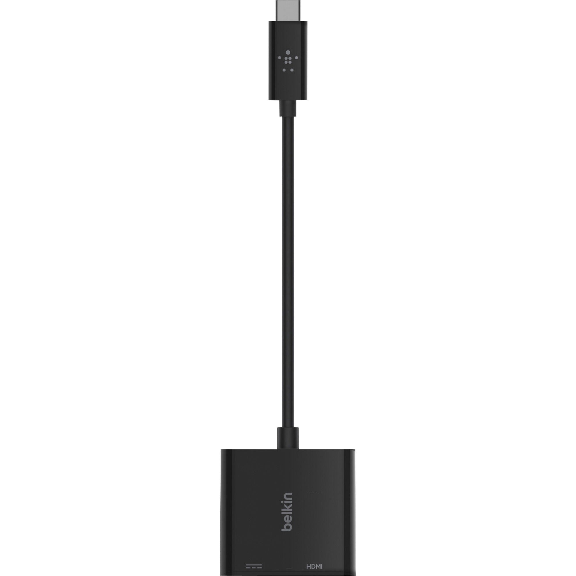 Belkin USB-C to HDMI + Charge Adapter - 1 Pack - 1 x Type C USB Male - 1 x HDMI Digital Audio/Video Female, 1 x USB Type C Power Female - 3840 x 2160 Supported - AVC002BK-BL - eCommerce Business Prime
