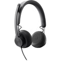 Logitech Zone Headset - Stereo - USB Type C - Wired - 32 Ohm - 20 Hz - 16 kHz - Over-the-head - Binaural - Circumaural - 6.23 ft Cable - Uni-directional, Omni-directional Microphone - 981-000876 - eCommerce Business Prime