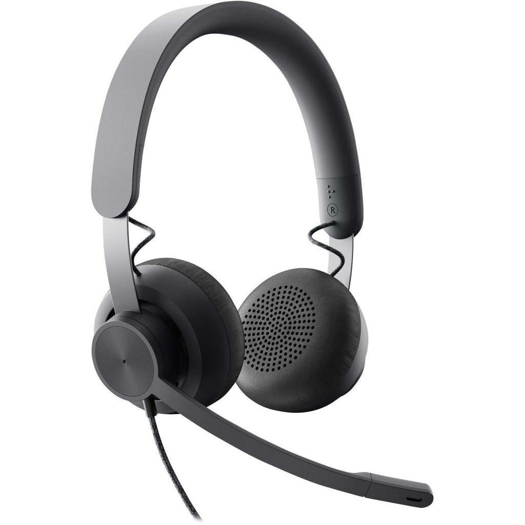 Logitech Zone Headset - Stereo - USB Type C - Wired - 32 Ohm - 20 Hz - 16 kHz - Over-the-head - Binaural - Circumaural - 6.23 ft Cable - Uni-directional, Omni-directional Microphone - 981-000876 - eCommerce Business Prime