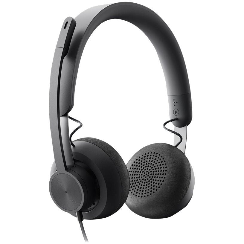 Logitech Zone Headset - Stereo - USB Type C - Wired - 32 Ohm - 20 Hz - 16 kHz - Over-the-head - Binaural - Circumaural - 6.23 ft Cable - Uni-directional, Omni-directional Microphone - 981-000871 - eCommerce Business Prime