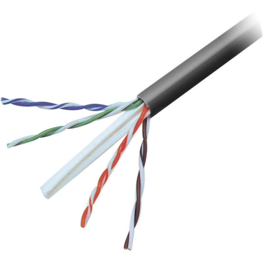 Belkin CAT6 Solid Bulk Cable, Plenum - 500 ft Category 6 Network Cable for Network Device, ATM - First End: Bare Wire - Second End: Bare Wire - 1.2 Gbit/s - 23 AWG - Black - TAA Compliant - A7L704-500BLK-P - eCommerce Business Prime