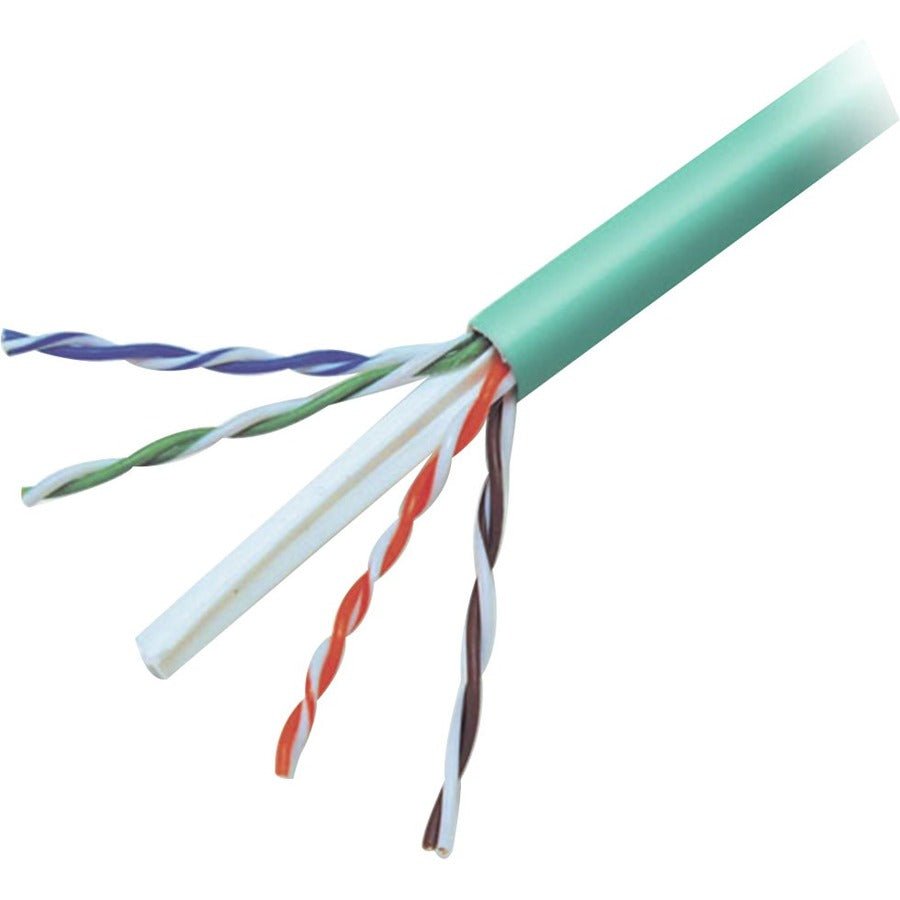 Belkin CAT6 Solid Bulk Cable, Plenum - 500 ft Category 6 Network Cable for Network Device, ATM - First End: Bare Wire - Second End: Bare Wire - 1.2 Gbit/s - 23 AWG - Green - TAA Compliant - A7L704-500GRN-P - eCommerce Business Prime