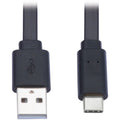 Tripp Lite USB-A to USB C Cable Flat USB 2.0 M/M Thunderbolt 3 Black 3ft - 3 ft USB/USB-C Data Transfer Cable for Smartphone, Computer, Wall Charger, Car Charger, Mobile Device, MacBook Pro, Notebook,...  - U038-003-FL - eCommerce Business Prime