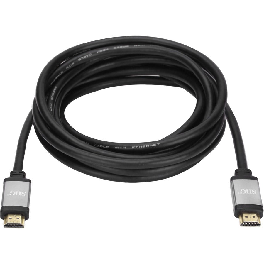 SIIG 4K High Speed HDMI Cable - 12ft - 12 ft HDMI A/V Cable for Audio/Video Device, Notebook, Blu-ray Player, Gaming Console, HDTV, Monitor, Projector - First End: 1 x 19-pin HDMI 2.0 Type A Digital A...  - CB-H20U11-S1 - eCommerce Business Prime