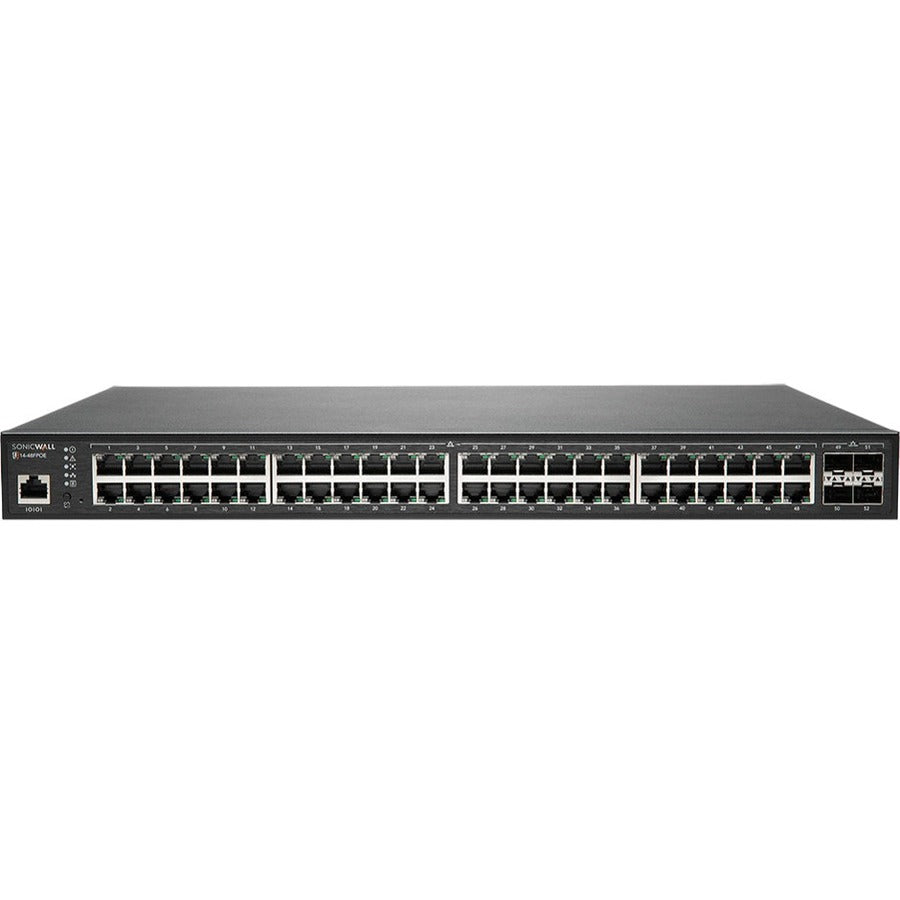 SonicWall Switch SWS14-48FPOE - 52 Ports - Manageable - 2 Layer Supported - Modular - 530 W Power Consumption - 740 W PoE Budget - Optical Fiber, Twisted Pair - PoE Ports - 1U High - Rack-mountable - ...  - 02-SSC-2466 - eCommerce Business Prime