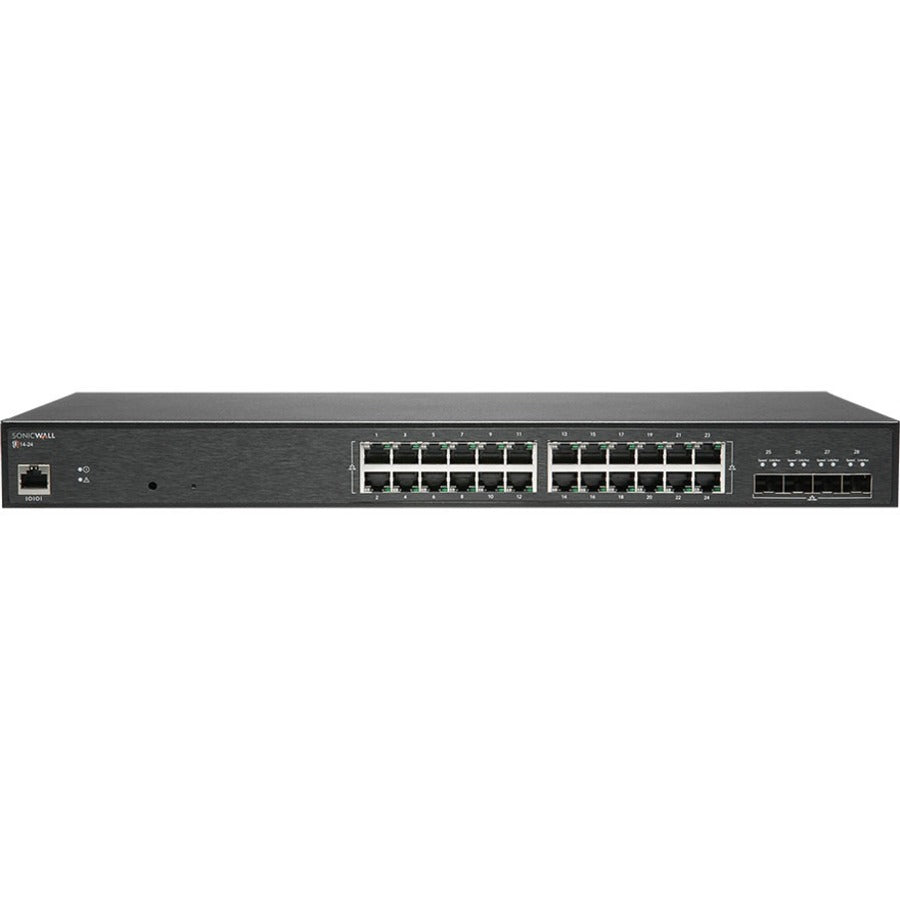 SonicWall Switch SWS14-24 - 28 Ports - Manageable - 2 Layer Supported - Modular - 36 W Power Consumption - Optical Fiber, Twisted Pair - Desktop - 12 Month Limited Warranty - 02-SSC-2467 - eCommerce Business Prime
