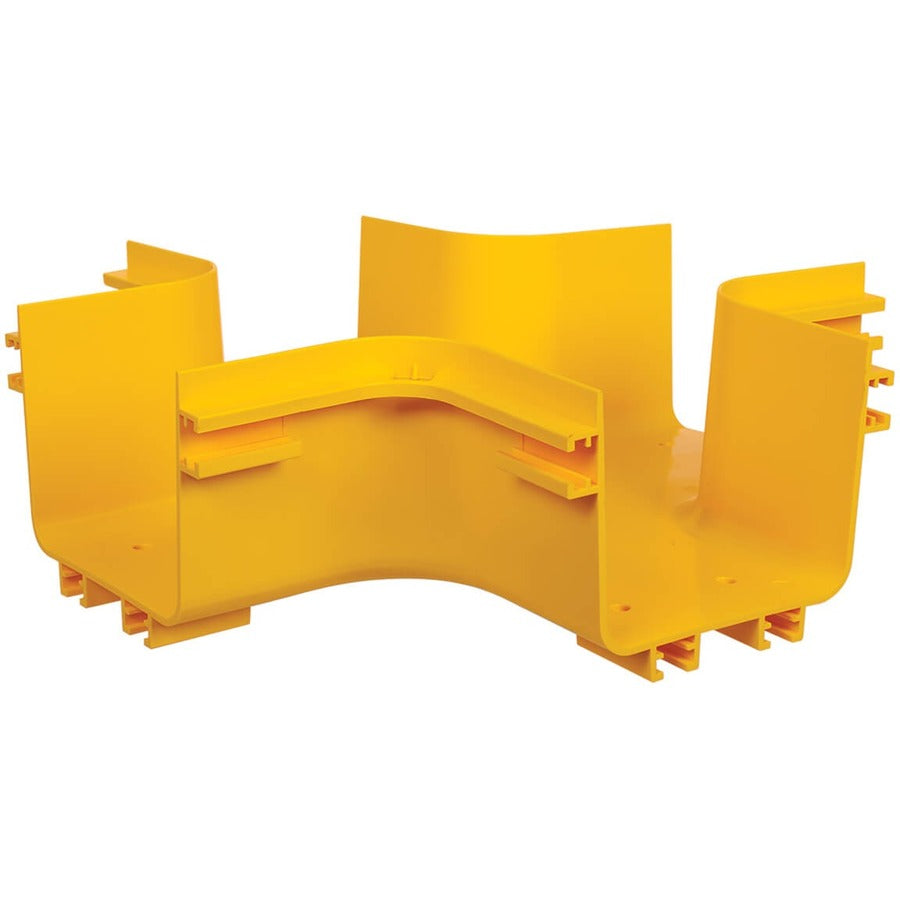 Tripp Lite Toolless Horizontal 4-Way Junction for Fiber Routing System, 120 mm (5 in) - Horizontal 4-Way Junction - Yellow - Polyvinyl Chloride (PVC) - SRFC5JUNT4 - eCommerce Business Prime
