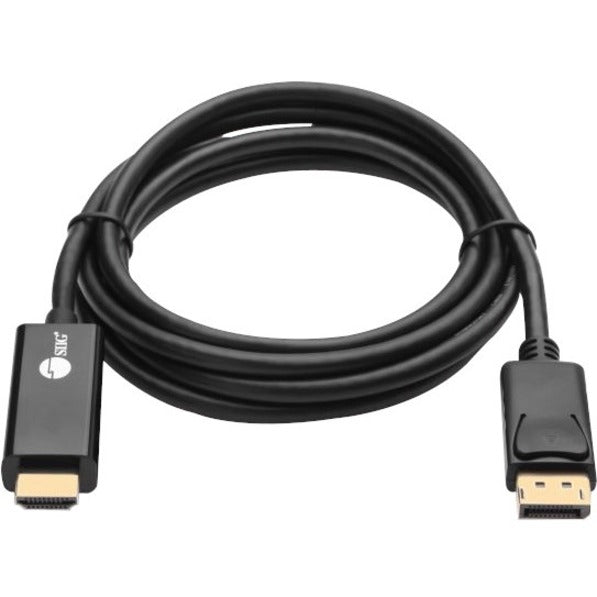 SIIG DisplayPort 1.2 To HDMI 6ft Cable 4K/30Hz - 6 ft DisplayPort/HDMI A/V Cable for Audio/Video Device, HDTV, PC, Monitor, Notebook, Desktop Computer - First End: 1 x 20-pin DisplayPort 1.2 Digital A...  - CB-DP1Q12-S1 - eCommerce Business Prime