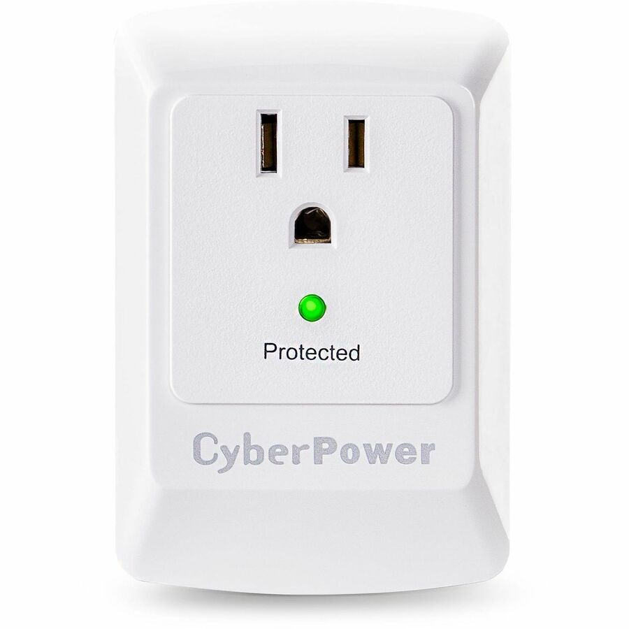 CyberPower B100WRC1 Essential 1 - Outlet Surge with 1500 J - NEMA 5-15P, Wall Tap, EMI/RFI Filtration, Lifetime Warranty - B100WRC1 - eCommerce Business Prime