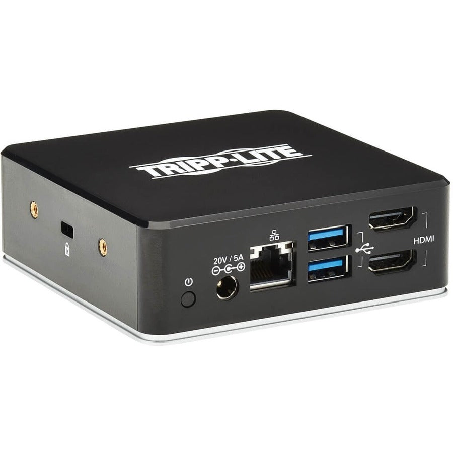 Tripp Lite USB C Dock Dual Display HDMI USB 3.2 Gen 1 USB-A Hub Gbe 3.5mm - for Notebook/Tablet/Smartphone - 85 W - USB Type C - 4 x USB Ports - Network (RJ-45) - HDMI - Wired - U442-DOCK20-B
