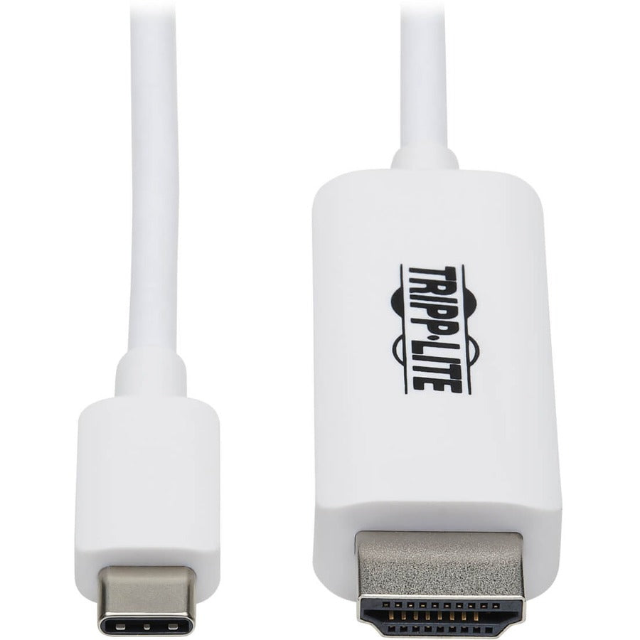 Tripp Lite USB C to HDMI Adapter Cable 4K, 4:4:4 Thunderbolt 3 White 6ft - 6 ft HDMI/USB-C A/V Cable for Audio/Video Device, Monitor, Notebook, Tablet, MacBook Pro, Projector, TV, Gaming Computer, HDT...  - U444-006-HWE - eCommerce Business Prime
