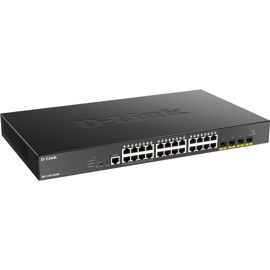 D-Link 28-Port 10-Gigabit Smart Managed PoE Switch - 28 Ports - Manageable - 3 Layer Supported - Modular - 39.10 W Power Consumption - 370 W PoE Budget - Twisted Pair, Optical Fiber - PoE Ports - Life...  - DGS-1250-28XMP-6KV - eCommerce Business Prime