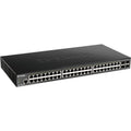 D-Link 52-Port 10-Gigabit Smart Managed Switch - 52 Ports - Manageable - 3 Layer Supported - Modular - 51.20 W Power Consumption - Twisted Pair, Optical Fiber - Lifetime Limited Warranty - DGS-1250-52X-6KV