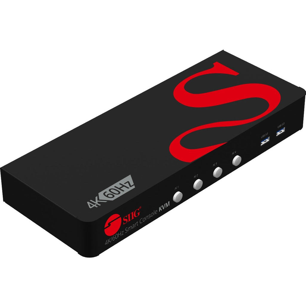 4 Port 4K 60HZ DisplayPort 1.2 KVM Switch with USB 3.0 and Multi-Media ports - DP KVM Switch - TAA Compliant - CE-DP0G11-S1 - eCommerce Business Prime
