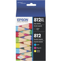 Epson&reg; 812XL/812 DuraBrite&reg; Ultra High-Yield Black And Cyan/Yellow/Magenta Ink Cartridges, Pack Of 4, T812XL-BCS - Inkjet - Ultra High Yield - 4 / Pack - T812XL-BCS - eCommerce Business Prime