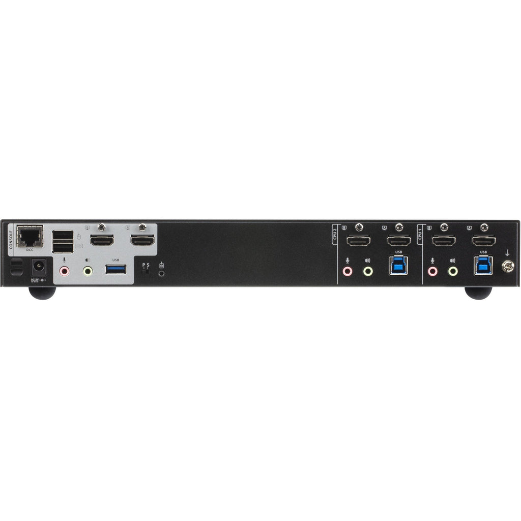 ATEN 2-Port USB 3.0 4K HDMI Dual Display KVMP Switch - 2 Computer(s) - 2 Local User(s) - 4096 x 2160 - 1 x Network (RJ-45) - 6 x USB - 6 x HDMI - CS1842 - eCommerce Business Prime
