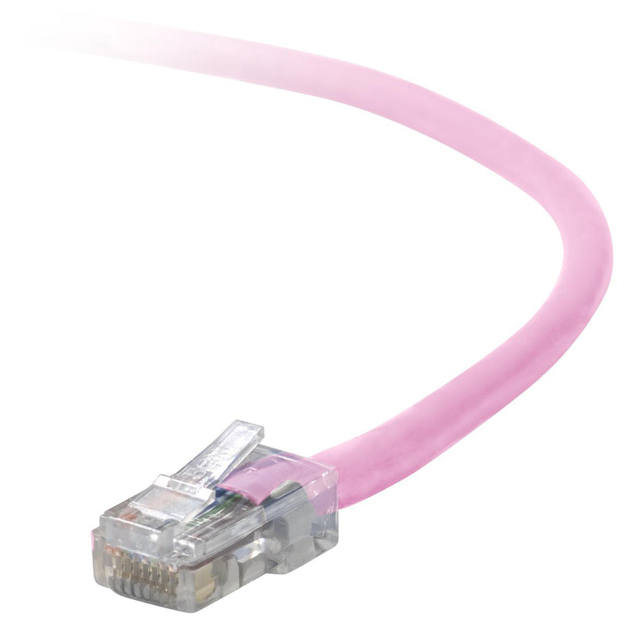 Belkin Cat. 5E UTP Patch Cable - RJ-45 Male - RJ-45 Male - 3ft - Pink - A3L791-03-PNK-S - eCommerce Business Prime
