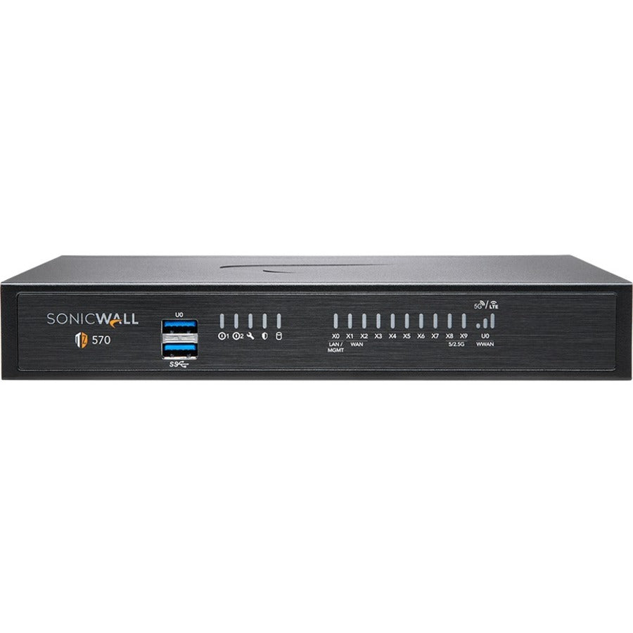 SonicWall TZ570 High Availability Firewall - 8 Port - 10/100/1000Base-T - 5 Gigabit Ethernet - DES, 3DES, MD5, SHA-1, AES (128-bit), AES (192-bit), AES (256-bit) - 8 x RJ-45 - 2 Total Expansion Slots ...  - 02-SSC-5694 - eCommerce Business Prime