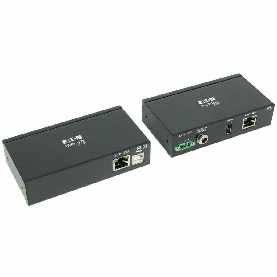 Tripp Lite USB over Cat5/Cat6 Extender Kit 1-Port Industrial USB 2.0 w ESD - 1 Input Device - 1 Output Device - 150 ft Range - 2 x Network (RJ-45) - 2 x USB - Twisted Pair - Category 6 - Rack-mountabl...  - B203-101-IND - eCommerce Business Prime