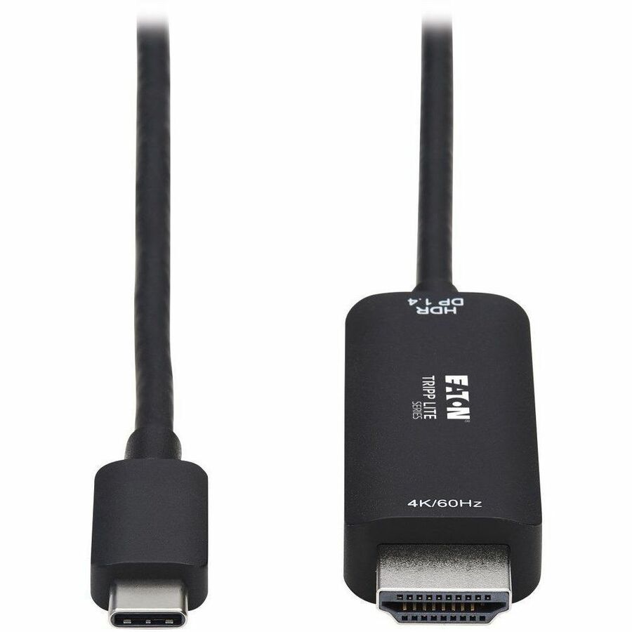 Tripp Lite USB C to HDMI Adapter Cable 4K60Hz HDR DP 1.4 Alt Mode Black 6ft - 6 ft HDMI/USB-C A/V Cable for Audio/Video Device, Projector, Notebook, Smartphone, MacBook Pro, HDTV, Monitor, Tablet, Aud...  - U444-006-HDR4BE - eCommerce Business Prime
