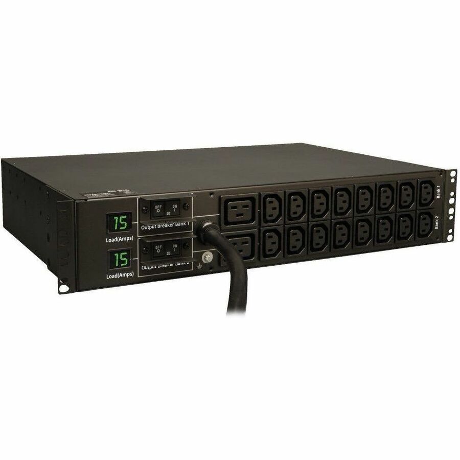 Tripp Lite PDU Metered 16 C13 2 C19 Outlets 208/240V 5.8kW L6-30P 2URM TAA - Metered - NEMA L6-30P - 16 x IEC 60320 C13, 2 x IEC 60320 C19 - 230 V AC - 2U - Horizontal - Rack-mountable - TAA Compliant - PDUMH30HV6 - eCommerce Business Prime