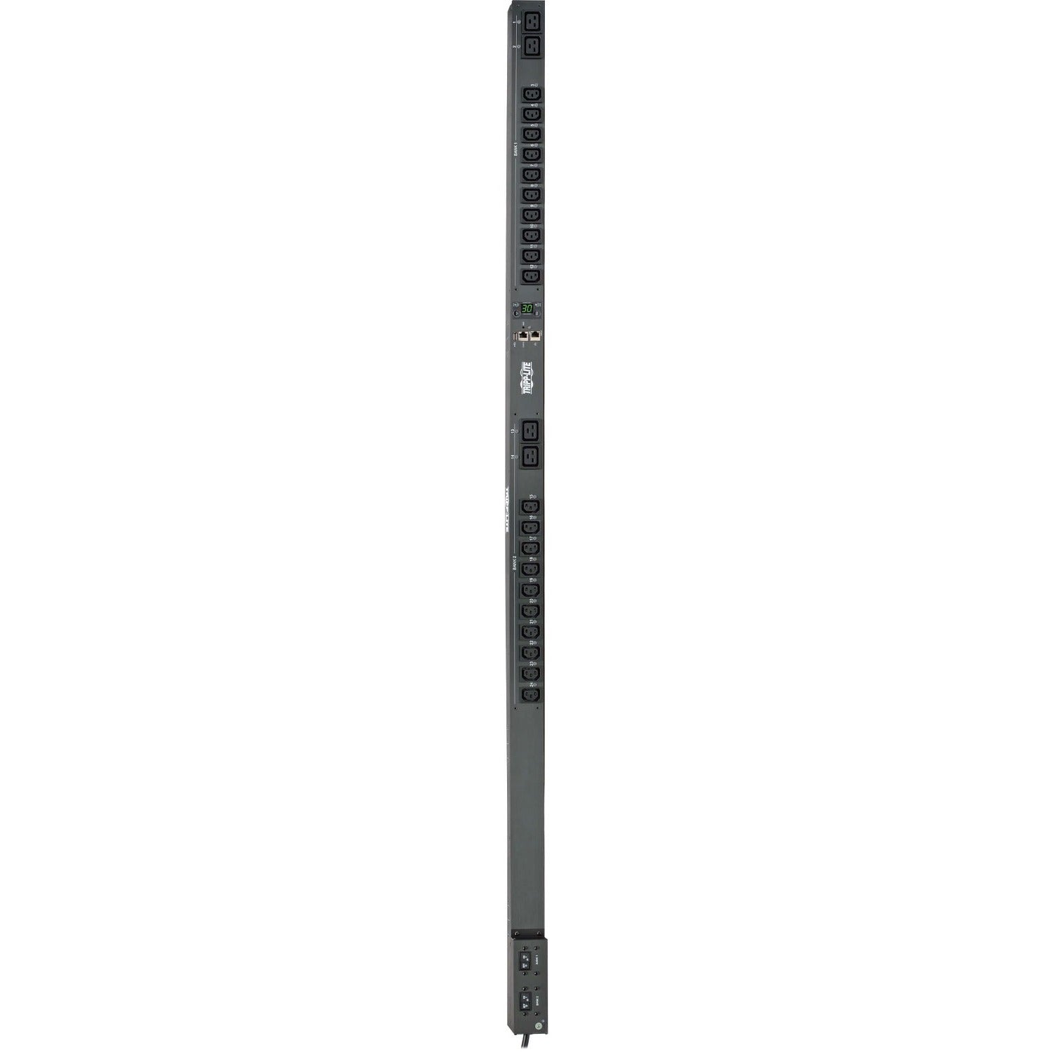 Tripp Lite PDU Monitored 24 Outlets 208/240V 5.8kW LX Platform L6-30P 0URM - Monitored - NEMA L6-30P - 20 x IEC 60320 C13, 4 x IEC 60320 C19 - 230 V AC - Network (RJ-45) - 0U - Vertical/Toolless - Rac...  - PDUNVR30HVLX - eCommerce Business Prime