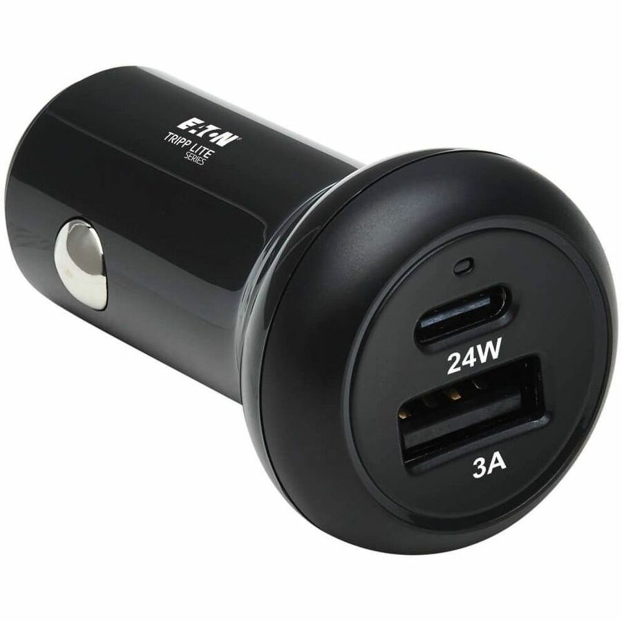 Tripp Lite USB Car Charger Dual-Port 24W Charging USB C USB-A QC 3.0 Black - 12 V DC Input - 5 V DC/3 A, 9 V DC, 12 V DC Output - Black - U280-C02-24W-1B - eCommerce Business Prime